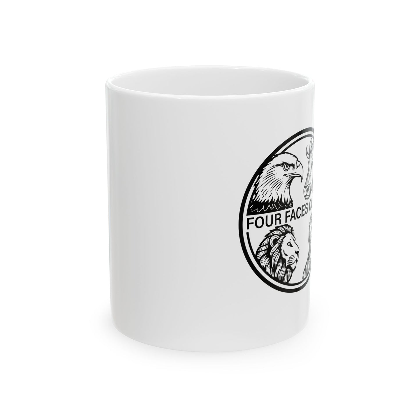 Four Faces Ceramic Mug, (11oz)